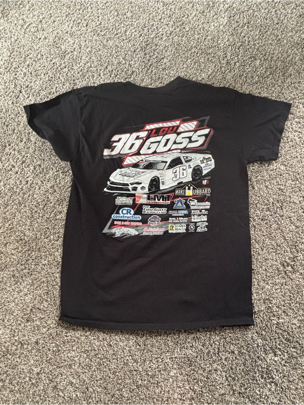 Lou Goss 36 Racing Graphic Tee - Black